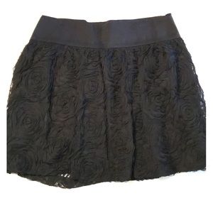 Black skirt with floral tooling